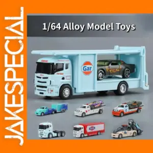 1:64 Alloy Container Trailer Diecast Model Set