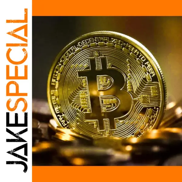 Gold Plated Bitcoin Coin Replica 40mm