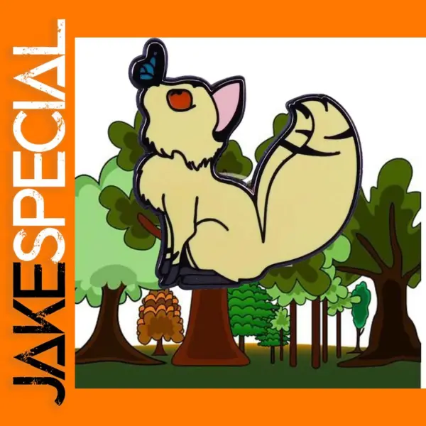 Cute Copper Kirara Fox Brooch Pin