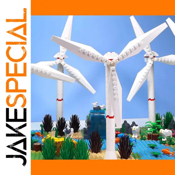 Wind Power Scene MOC Building Blocks Set