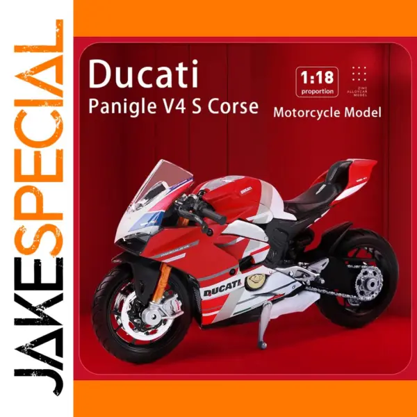 1:18 Ducati Panigale V4 S Diecast Motorcycle Model