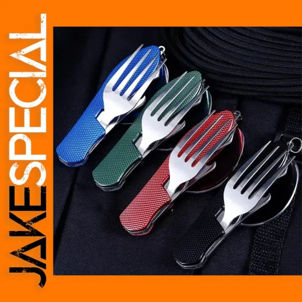 Foldable Stainless Steel Camping Utensil Set