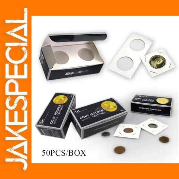 50PCS Coin Holder Cardboard Storage Cases