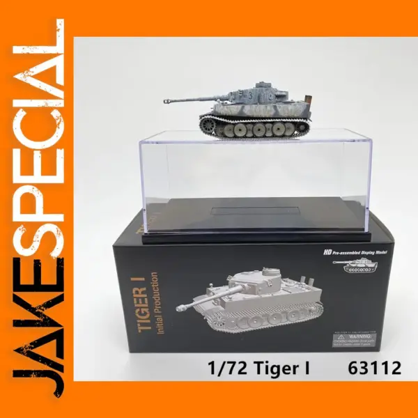 1/72 Tiger I Tank Model with Rotatable Turret