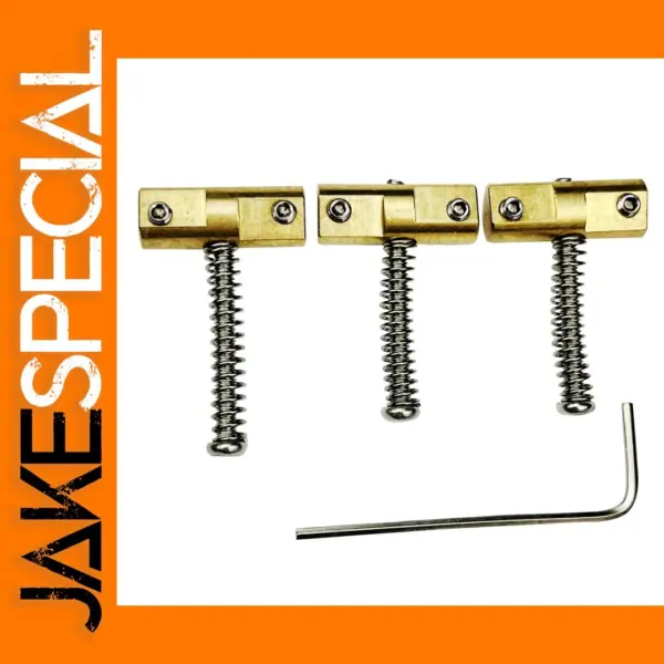 Wilkinson Brass Bridge Saddles for TL Guitar Set