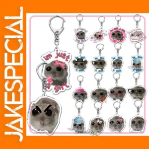 Sad Hamster Keychain for Accessories and Gifts
