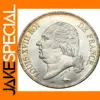 France 1821 Louis XVIII Silver Plated Coin