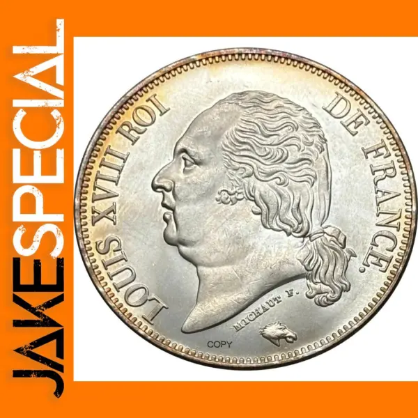 France 1821 Louis XVIII Silver Plated Coin