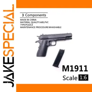 1/6 Scale M1911 A1 Black Pistol Model