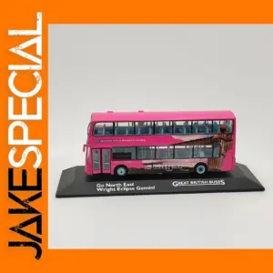 Diecast 1/76 Scale Double-decker Pink Bus Model
