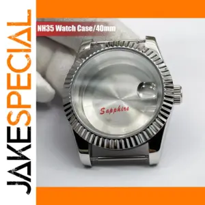 40mm Stainless Steel Fluted Watch Case NH35 NH36