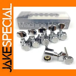 6 Chrome Electric Guitar Tuning Pegs Set