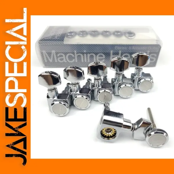 6 Chrome Electric Guitar Tuning Pegs Set