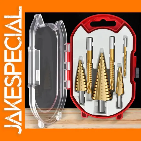 6Pcs Titanium Step Drill Bit Set