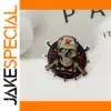 Red Pentagram Skull Brooch Metal Pin for Fashion Accessories