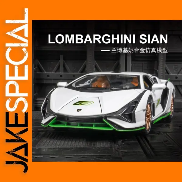 1:24 Diecast Lamborghini Sian Red Model Car
