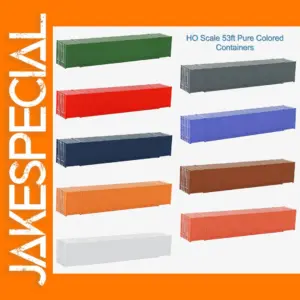 9pcs HO Scale 53ft Blank Shipping Containers