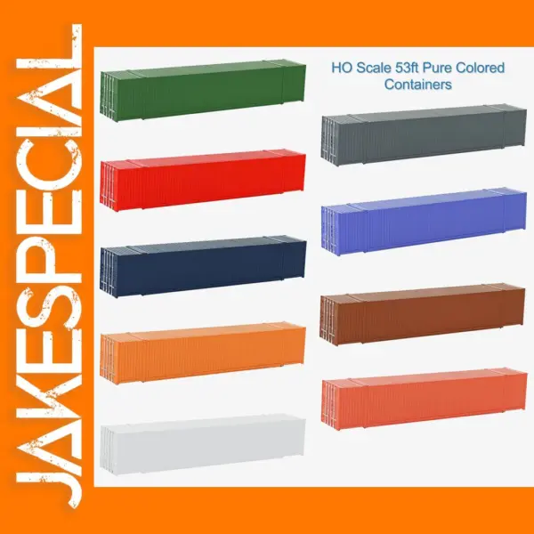 9pcs HO Scale 53ft Blank Shipping Containers
