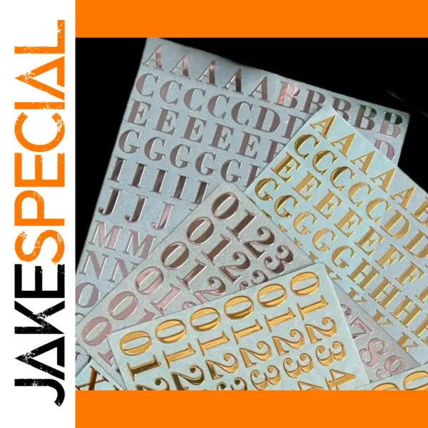 Self Adhesive 3D Metal Letter Stickers Set