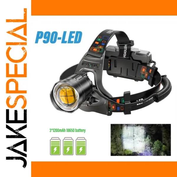 Super Bright Waterproof LED Headlamp XHP90