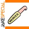 Crochet Hook Enamel Pin with Humorous Twist