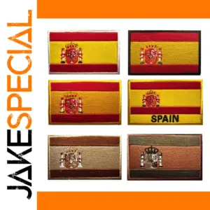 Spain Flag Embroidered Patch 8x5cm