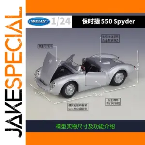 Welly 1:24 Porsche 550 Spyder Diecast Model