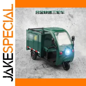 Simulation 1:32 Alloy Delivery Tricycle Toy