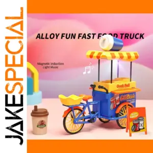 1:10 Scale Diecast Food Truck Model Car