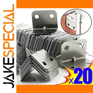 Stainless Steel 90° Corner Brackets (20 pcs)