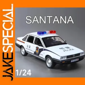 1:24 SANTANA AE86 Alloy Diecast Police Car Model