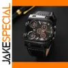 Yolako Men's Quartz Watch with Leather Strap