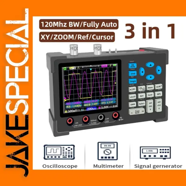 3 in 1 Digital Oscilloscope Multimeter Generator