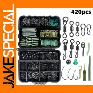 420pcs Carp Fishing Tackle Kit with Box