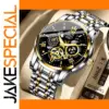 Trendy Men's Quartz Wristwatch with Steel Band
