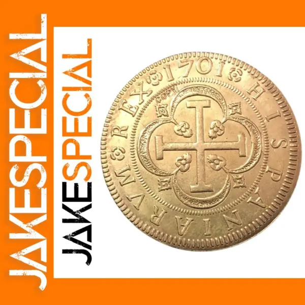 1701 Spain 8 Escudos Gold Replica Coin