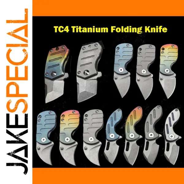 Titanium Alloy Folding Knife S35VN Steel EDC Tool