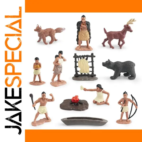 12Pcs Mini American Indian PVC Figures