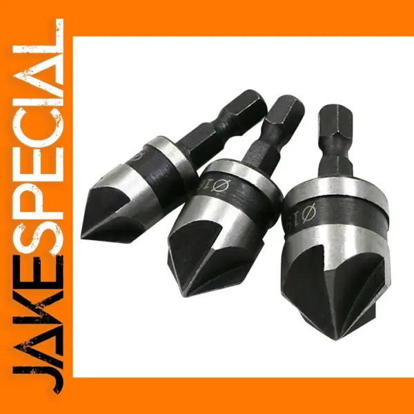 3PC 90 Degree Hexagon Chamfer Drill Set