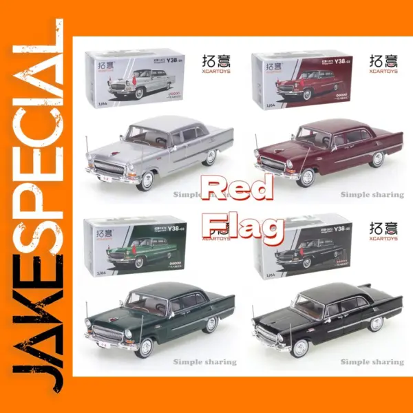 Diecast Car Model 1/64 Scale Red Flag CA72