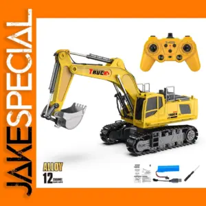 RC Excavator Toy with Remote Control for Kids