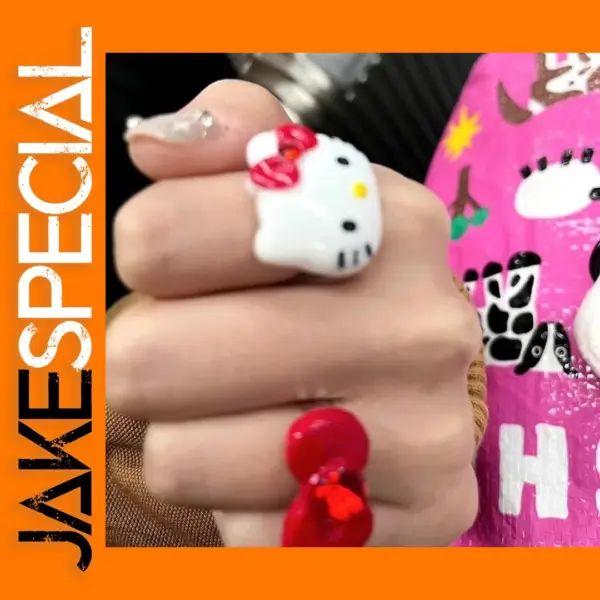 Cute Hello Kitty Adjustable Cat Ring