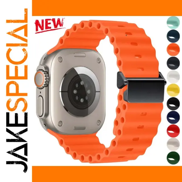 Silicone Ocean Strap for Apple Watch Ultra Series
