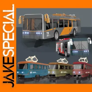 90 Scale Alloy Retro Tram Model