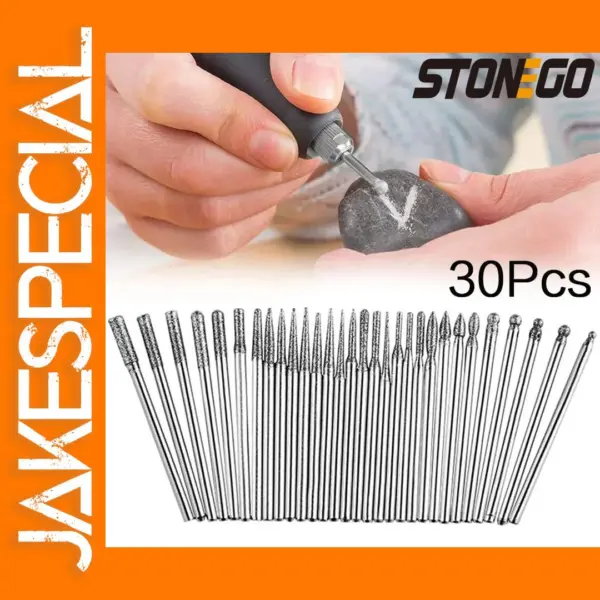30pcs Diamond Burr Set for Electric Grinder