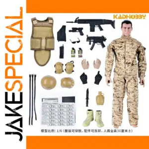 30cm Military Camouflage Action Figure Set