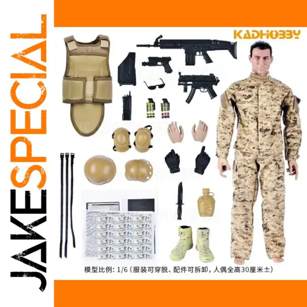 30cm Military Camouflage Action Figure Set