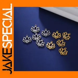 Lotus Flower Charms Set for Jewelry Making
