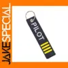 Pilot Themed Keychain with Embroidered Design