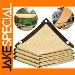 Beige 2x2m Polyethylene Sun Shade Sail